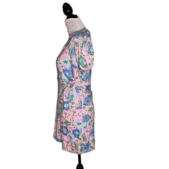 Lilly Pulitzer Sailynn Short Sleeve Wrap Romper Conch Shell Pink Size Small - Picture 8 of 14